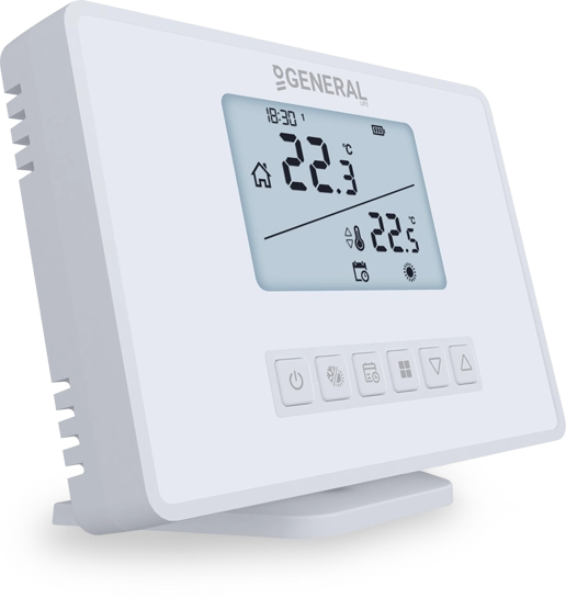 aruna 304s rf kablosuz oda termostatı - yan görsel