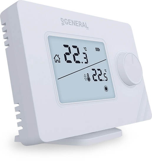 mitra 250 rf kablosuz oda termostatı - yan görsel