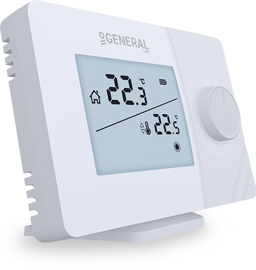 mitra 250s rf kablosuz oda termostatı - yan görsel