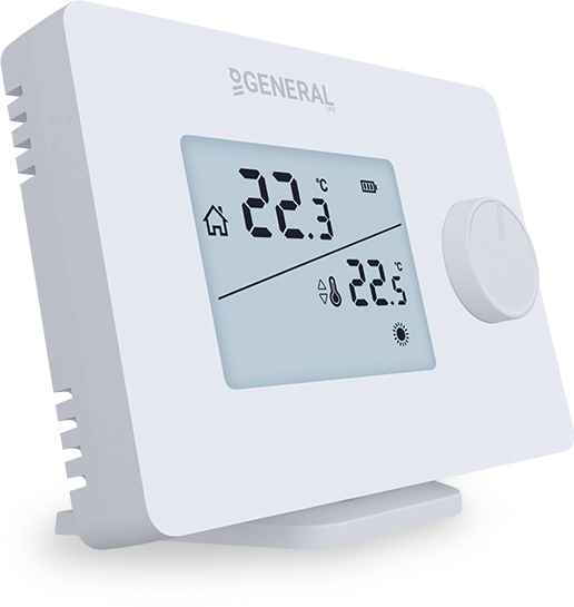 mitra 260s rf kablosuz oda termostatı - yan görsel