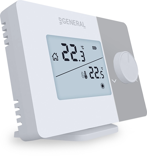 mitra 261s rf kablosuz oda termostatı - yan görsel