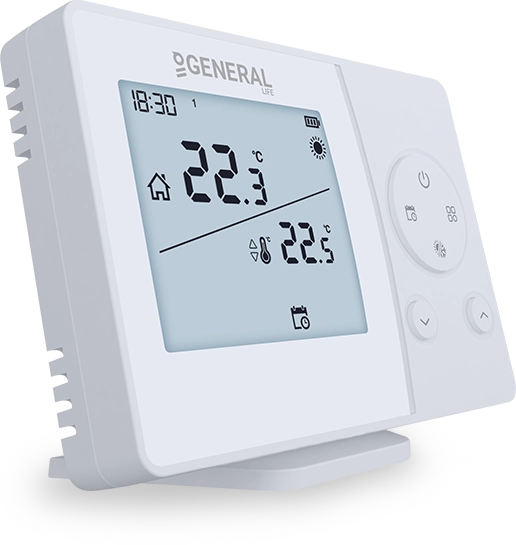 senna 300s rf kablosuz oda termostatı - yan görsel