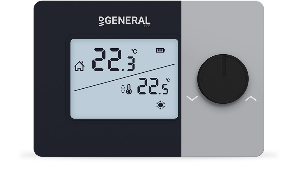 mitra 261s rf kablosuz oda termostatı - siyah