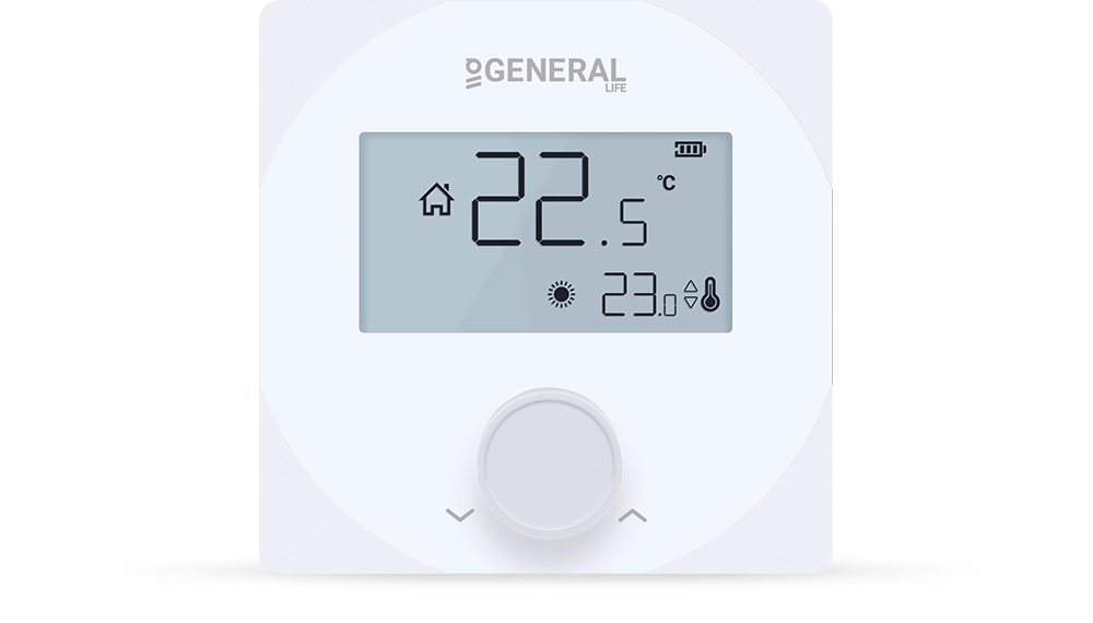 ht25-1s rf kablosuz oda termostatı - beyaz