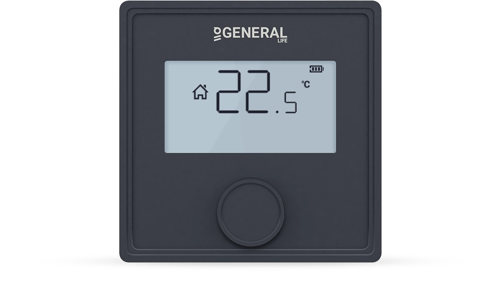 ht25-4 smart akıllı oda termostatı - siyah