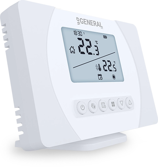 aruna 301s rf kablosuz oda termostatı - yan görsel