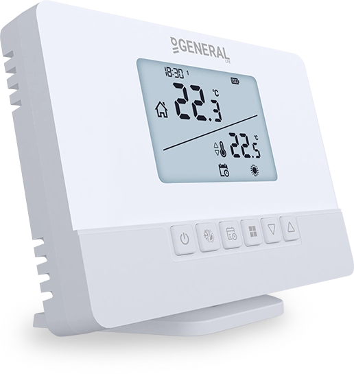 aruna 302s rf kablosuz oda termostatı - yan görsel