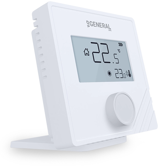 mitra 25 kablosuz oda termostatı - yan görsel