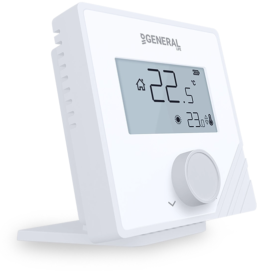 mitra 25s kablosuz oda termostatı - yan görsel