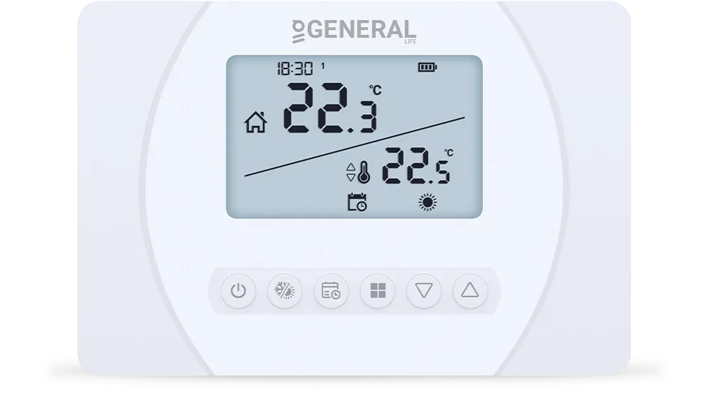 ARUNA HT300S RF Kablosuz Oda Termostatı - Beyaz