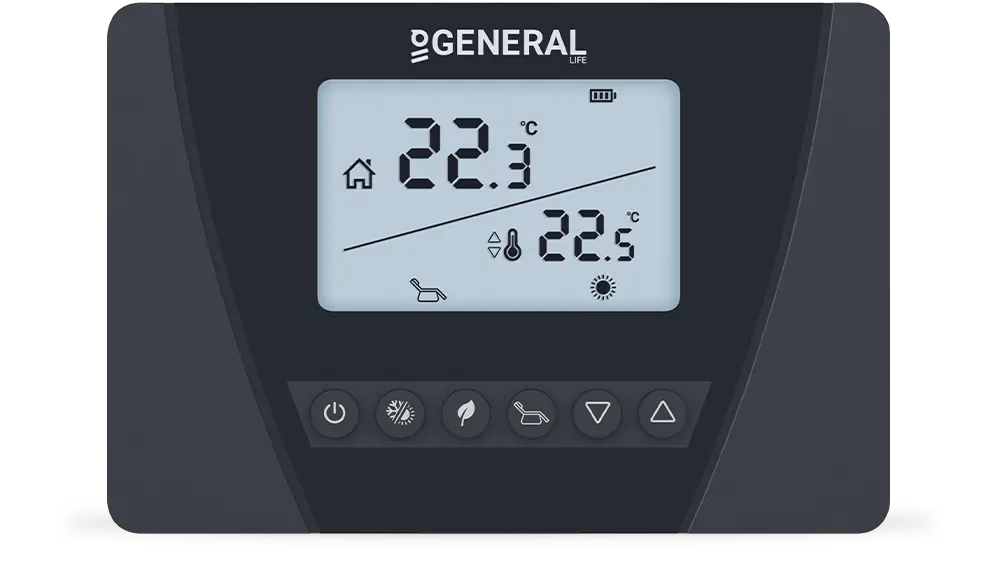 CERES HT270S RF Kablosuz Oda Termostatı - Siyah