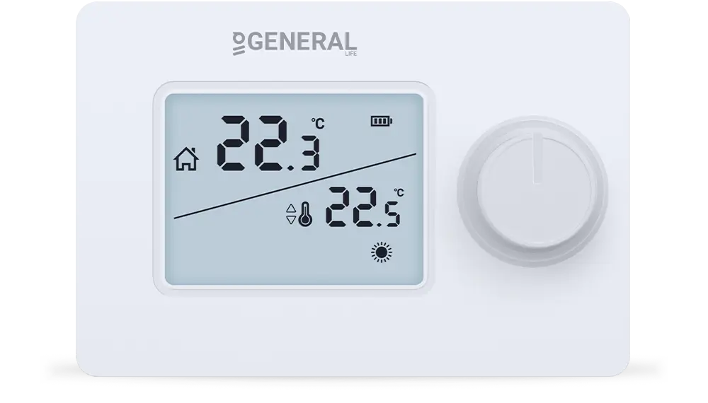 GAIA HT250 RF Kablosuz Oda Termostatı - Beyaz