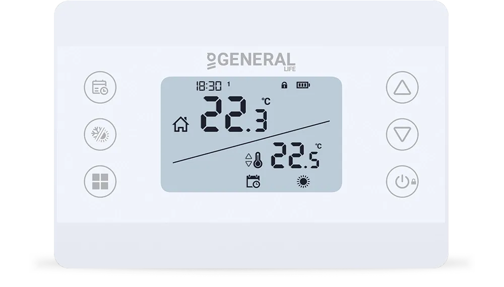 GAIA HT330S RF Kablosuz Oda Termostatı - Beyaz