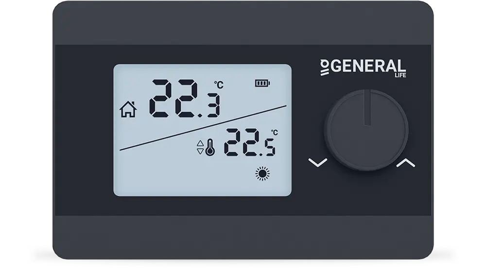 ILLONA HT250S RF Kablosuz Oda Termostatı - Siyah