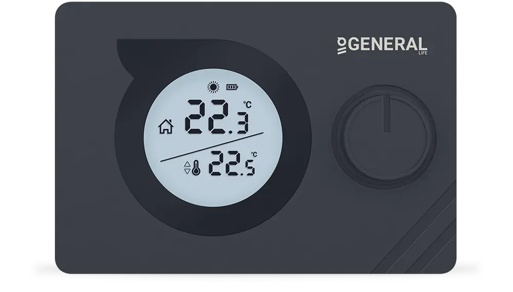 MITRA HT220S RF Kablosuz Oda Termostatı - Siyah