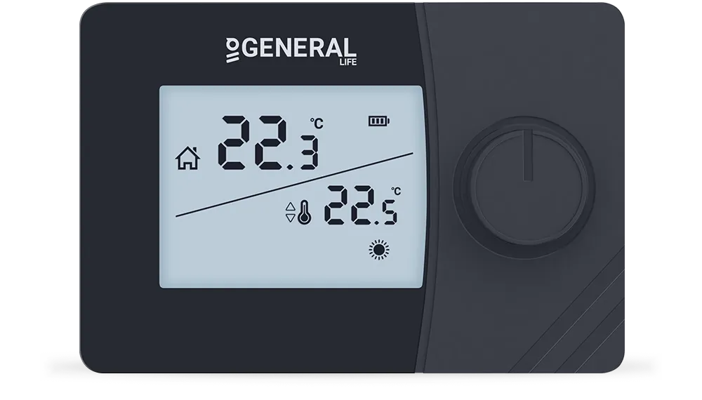 MITRA HT250S RF Kablosuz Oda Termostatı - Siyah