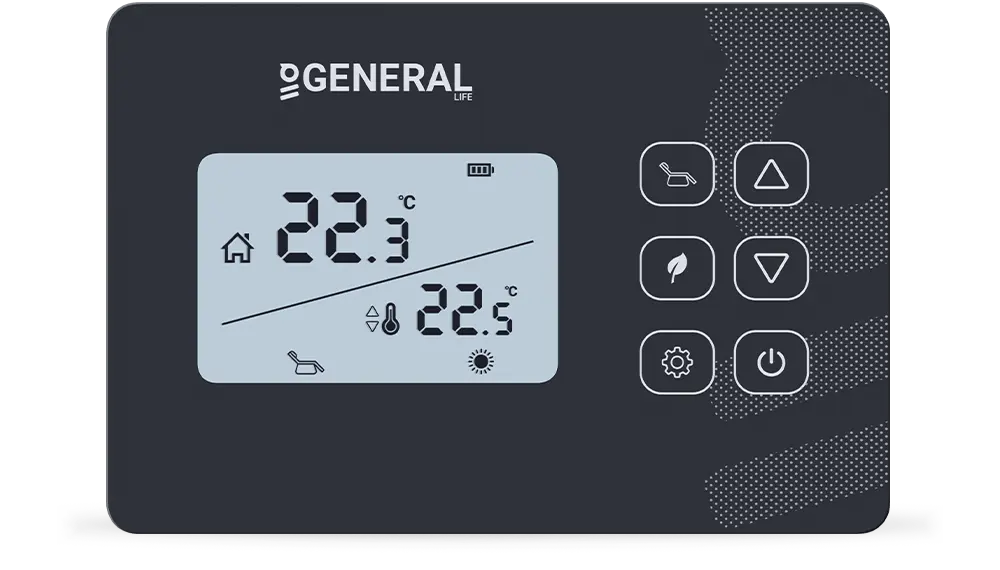 MITRA HT280S RF Kablosuz Oda Termostatı - Siyah