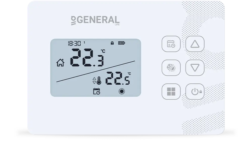 MITRA HT330S RF Kablosuz Oda Termostatı - Beyaz