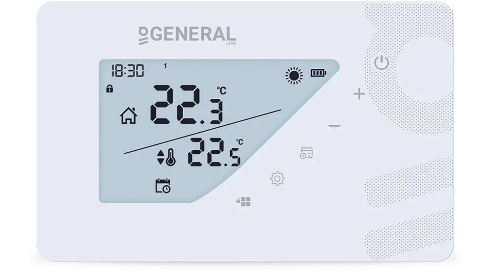 MITRA HT430S RF Kablosuz Oda Termostatı - Beyaz