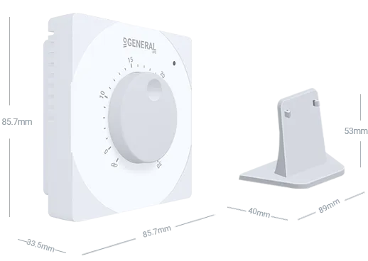 ARUNA HT10S RF Wireless Room Thermostat Technical Data