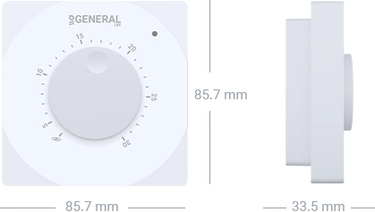 ARUNA HT10S Wired Room Thermostat Technical Data