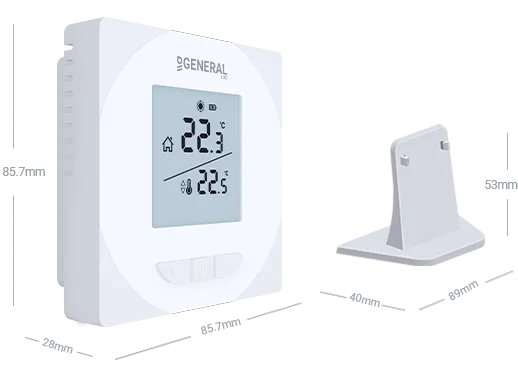 ARUNA HT15S RF Wireless Room Thermostat Technical Data