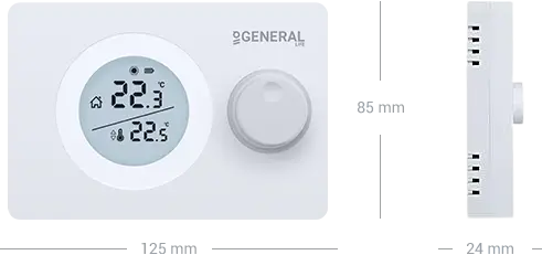 ARUNA HT220S Wired Room Thermostat Technical Data