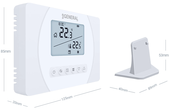 ARUNA HT300S RF Wireless Room Thermostat Technical Data