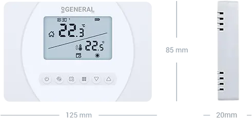 ARUNA HT300S Wired Room Thermostat Technical Data