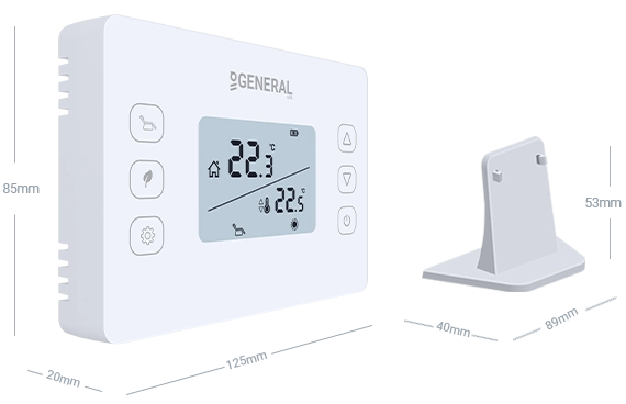 CERES HT280S RF Wireless Room Thermostat Technical Data