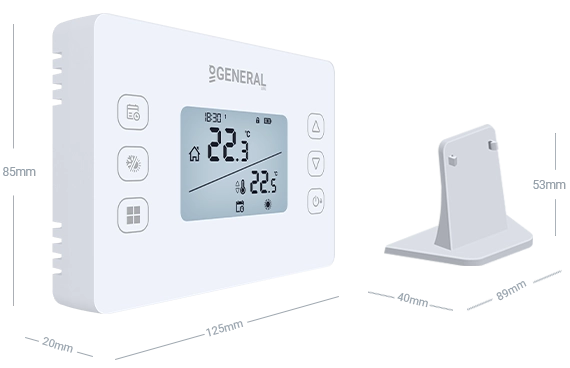 CERES HT330S RF Wireless Room Thermostat Technical Data