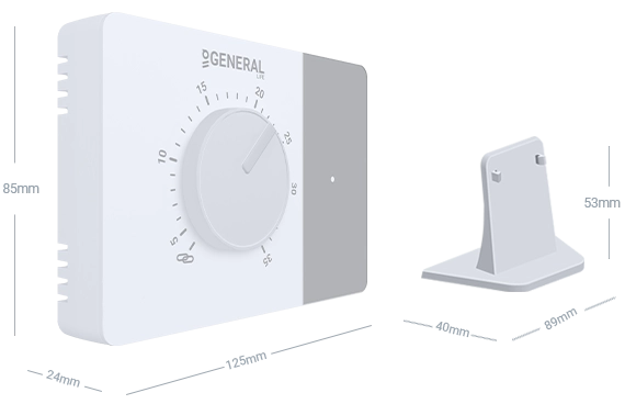 GAIA HT110S RF Wireless Room Thermostat Technical Data