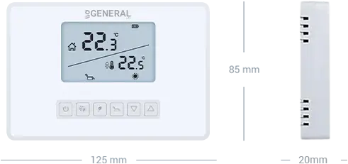 GAIA HT270S Wired Room Thermostat Technical Data