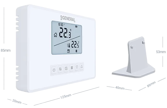 GAIA HT300S RF Wireless Room Thermostat Technical Data