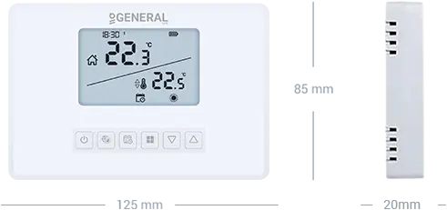 GAIA HT300S Wired Room Thermostat Technical Data