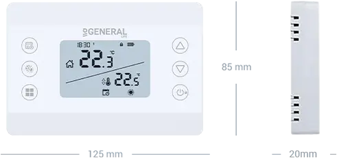 GAIA HT330S Wired Room Thermostat Technical Data