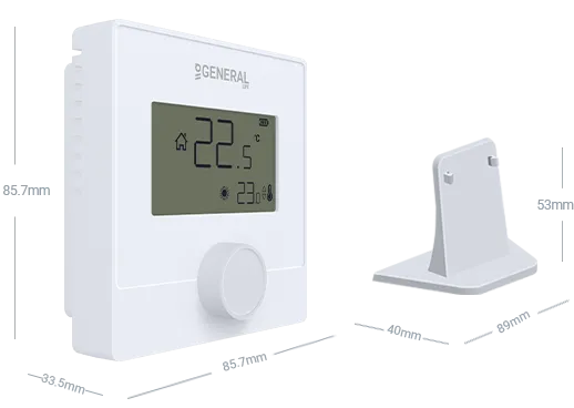 ILLONA HT25 RF Wireless Room Thermostat Technical Data