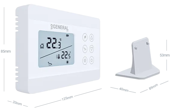 ILLONA HT280S RF Wireless Room Thermostat Technical Data