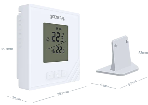 MITRA HT15 RF Wireless Room Thermostat Technical Data