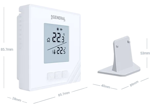 MITRA HT15S RF Wireless Room Thermostat Technical Data