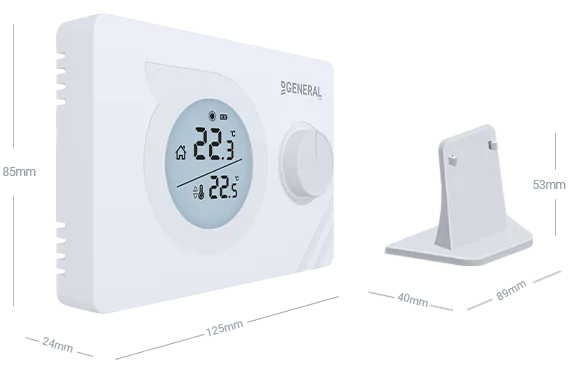 MITRA HT220 RF Wireless Room Thermostat Technical Data