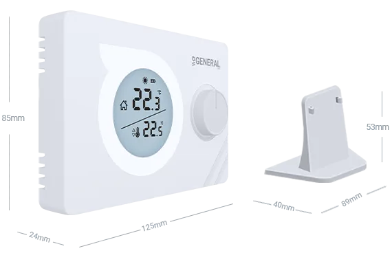 MITRA HT220S RF Wireless Room Thermostat Technical Data