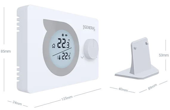 MITRA HT230S RF Wireless Room Thermostat Technical Data