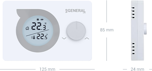 MITRA HT230S Wired Room Thermostat Technical Data