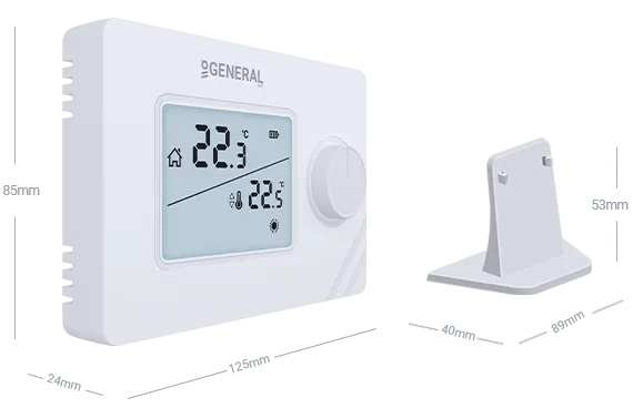 MITRA HT250 RF Wireless Room Thermostat Technical Data