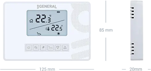 MITRA HT270S Wired Room Thermostat Technical Data