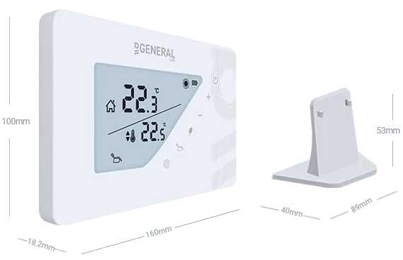 MITRA HT380S RF Wireless Room Thermostat Technical Data