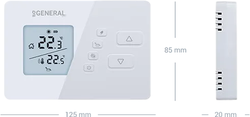 NORA HT270S Wired Room Thermostat Technical Data