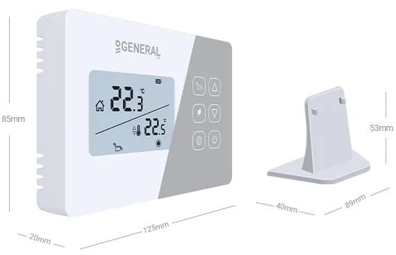 NORA HT280S RF Wireless Room Thermostat Technical Data