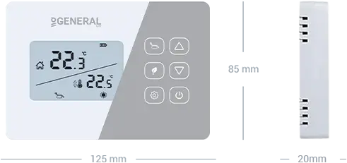 NORA HT280S Wired Room Thermostat Technical Data